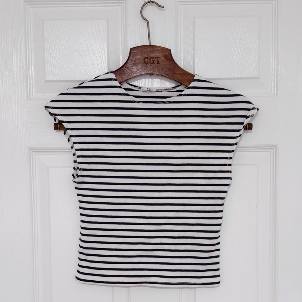 COTTON ON Classic Black and White Striped Top